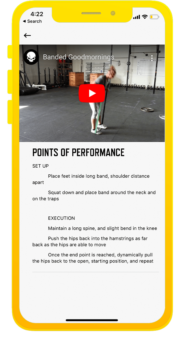 TrainHeroic exercise video screen
